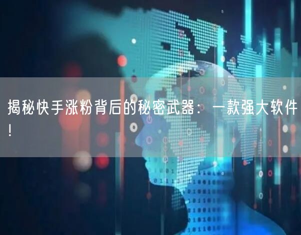 揭秘快手涨粉背后的秘密武器：一款强大软件！